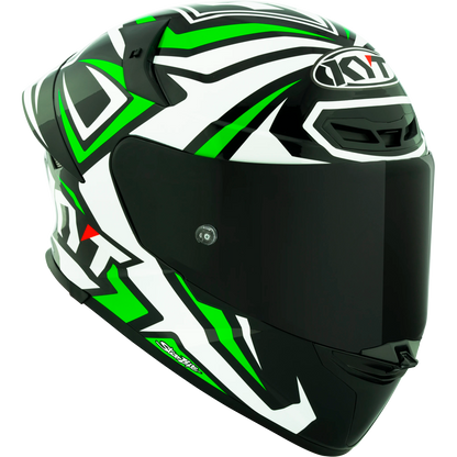 Front Right Quarter View of KYT TT-REVO Alex Lowes Replica Motorcycle Helmet