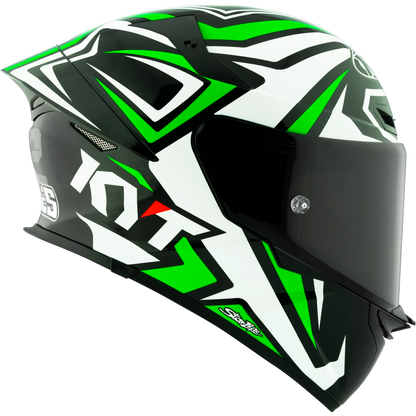 Right Side View of KYT TT-REVO Alex Lowes Replica Motorcycle Helmet