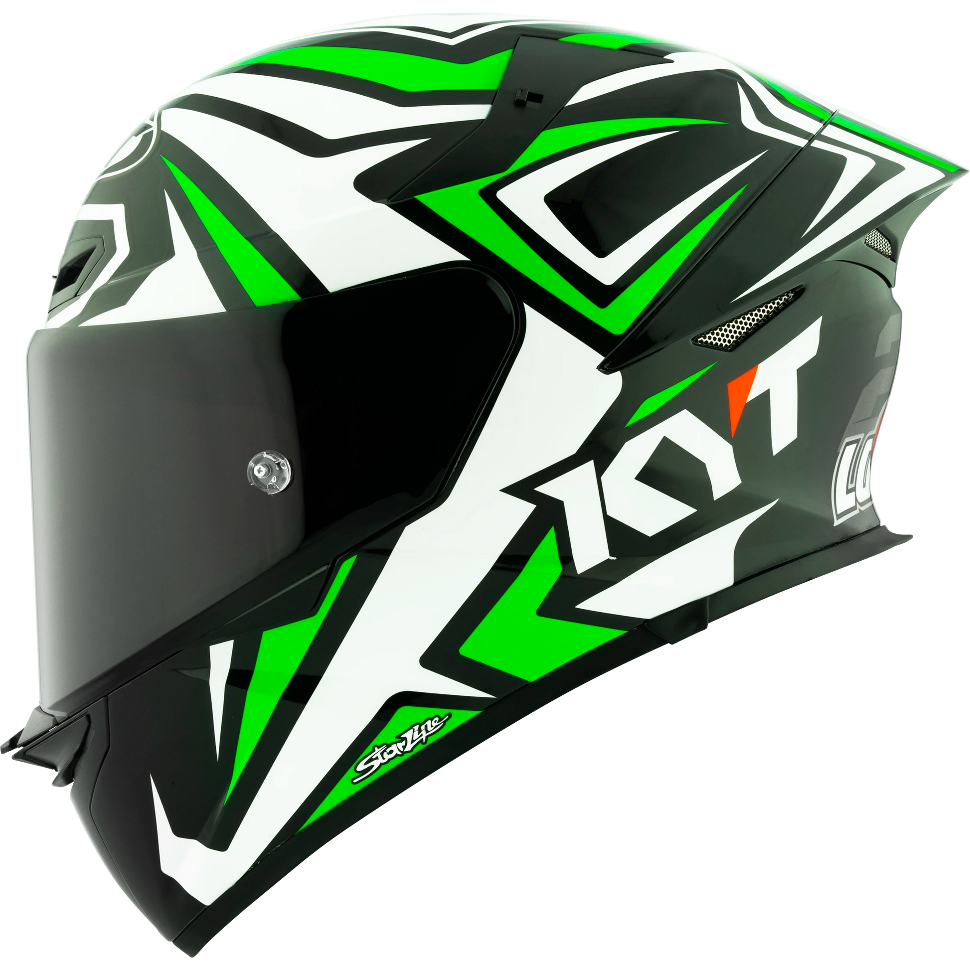 Left Side View of KYT TT-REVO Alex Lowes Replica Motorcycle Helmet