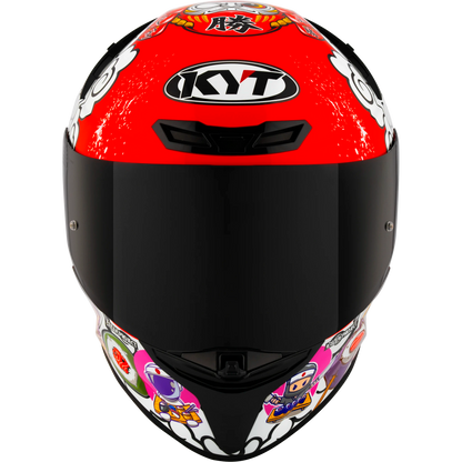 Front View of KYT TT-REVO Sushi Time Motorcycle Helmet
