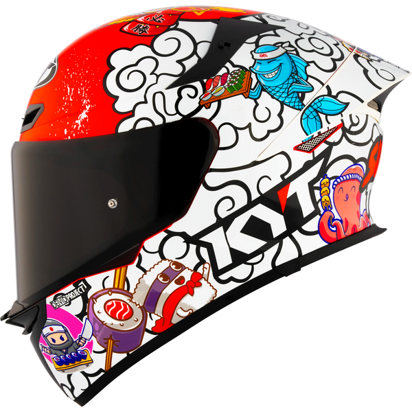 aerodymics of a motorcycle helmet KYT TT-Revo Full Face Race Replica Motorcycle Helmets