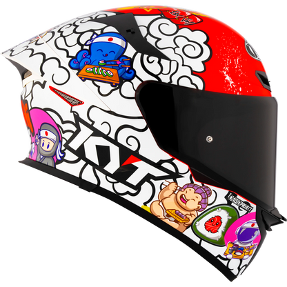 Right Side View of KYT TT-REVO Sushi Time Motorcycle Helmet