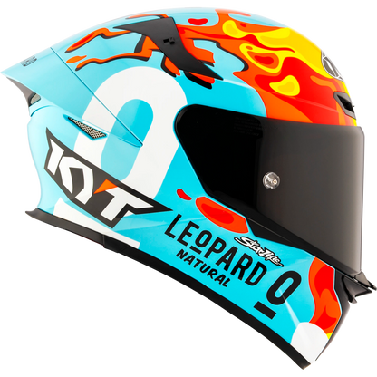 Right Side View of KYT TT-REVO Leopard Aragon Replica Motorcycle Helmet