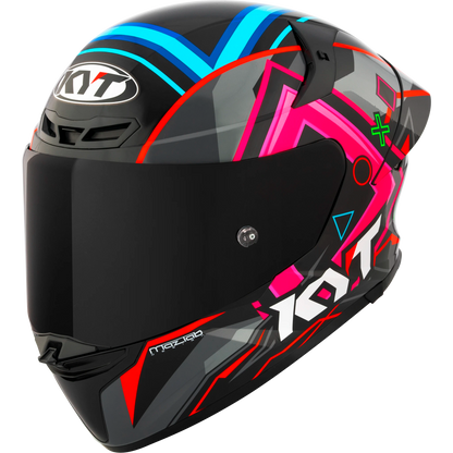 Front Left Quarter View of KYT TT-REVO Ratthapark Play Replica Motorcycle Helmet