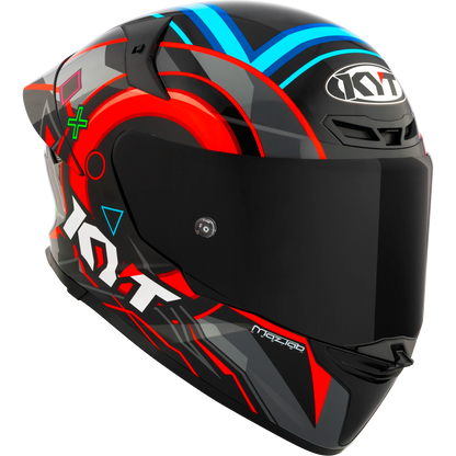 Front Right Quarter View of KYT TT-REVO Ratthapark Play Replica Motorcycle Helmet