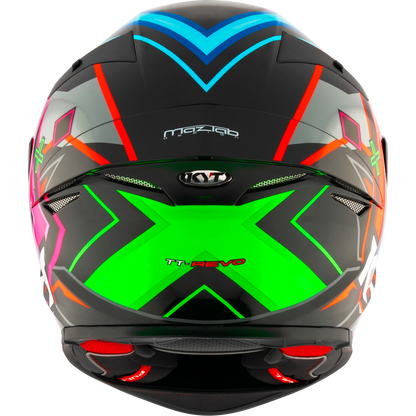 Rear View of KYT TT-REVO Ratthapark Play Replica Motorcycle Helmet
