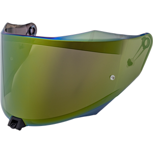 Front Quarter View of KYT R2R Iridium Green Visor