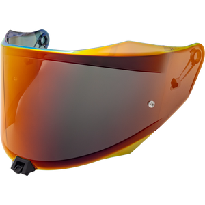 Front Quarter View of KYT R2R Iridium Red Visor