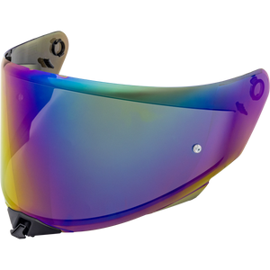 Front Quarter View of TT-REVO Iridium Rainbow Visor