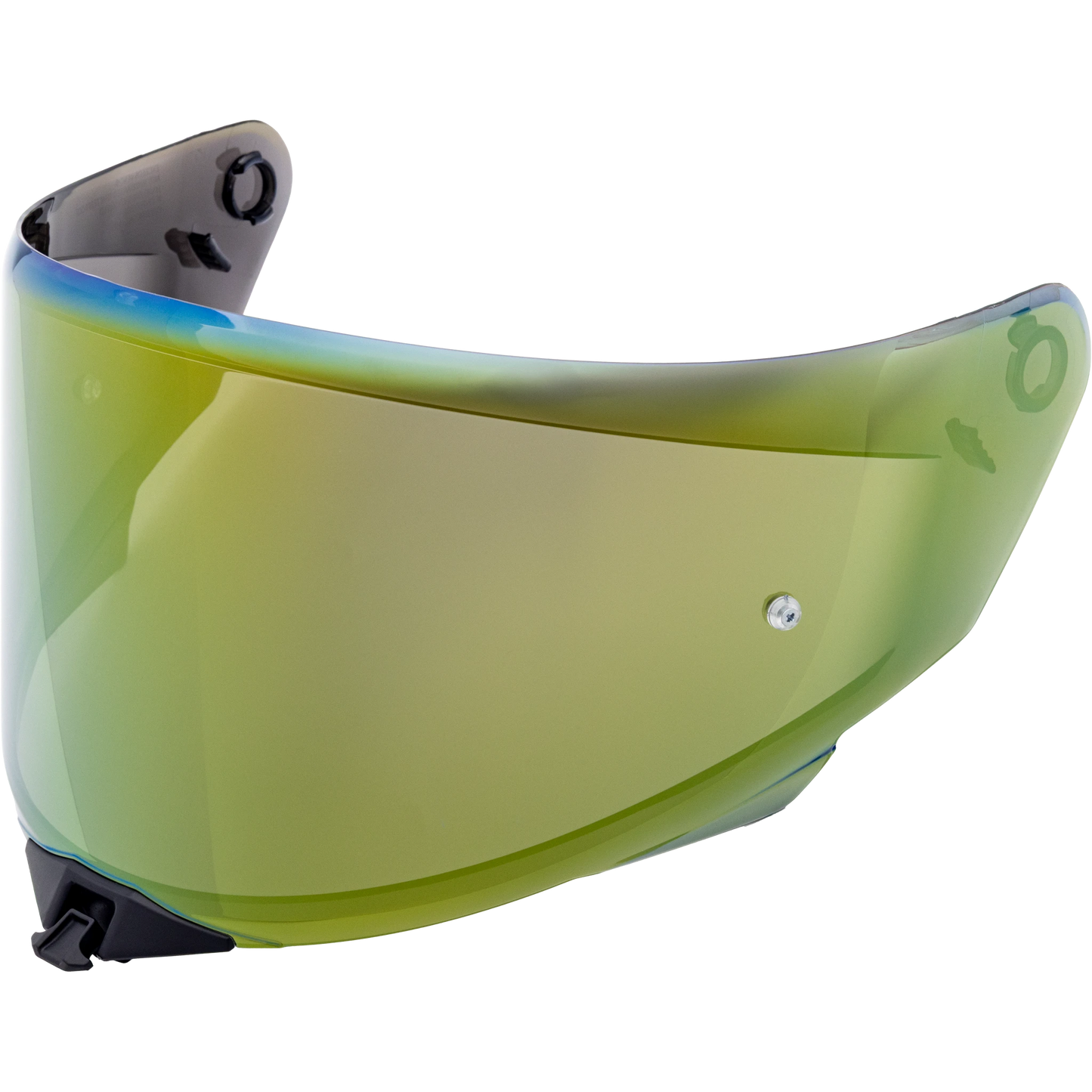 Front Quarter View of TT-REVO Iridium Green Visor