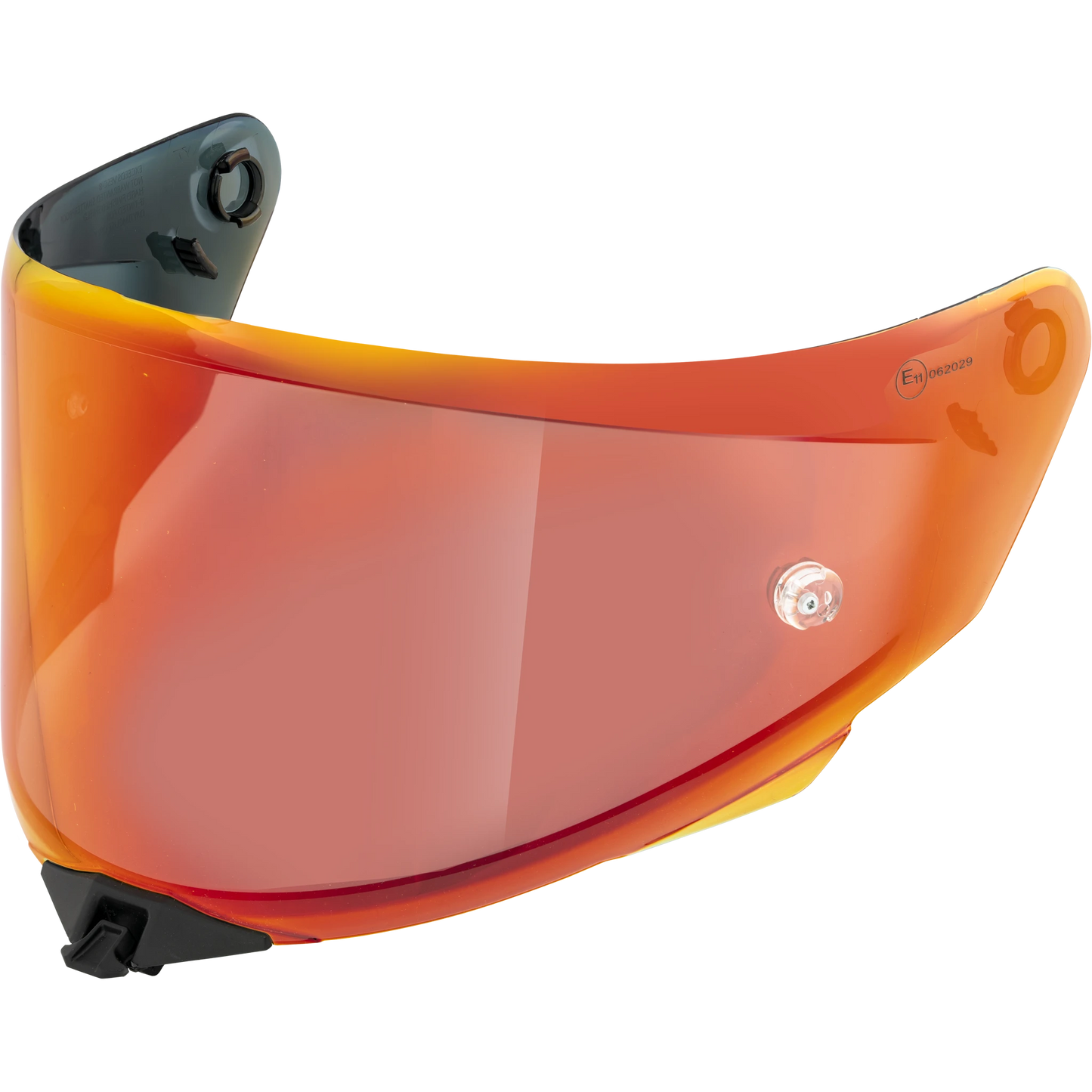 Front Quarter View of TT-REVO Iridium Red Visor