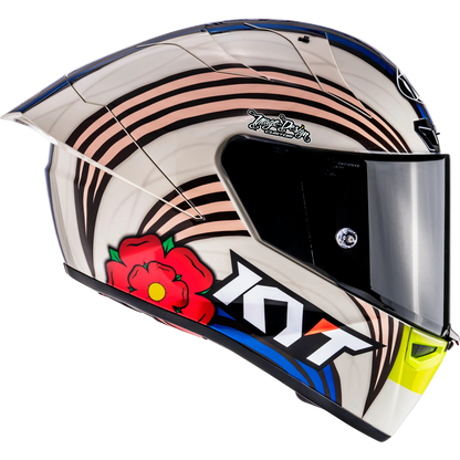 Right Side View of KYT KX-1 Race GP John McGuinness L.E. Replica Motorcycle Helmet