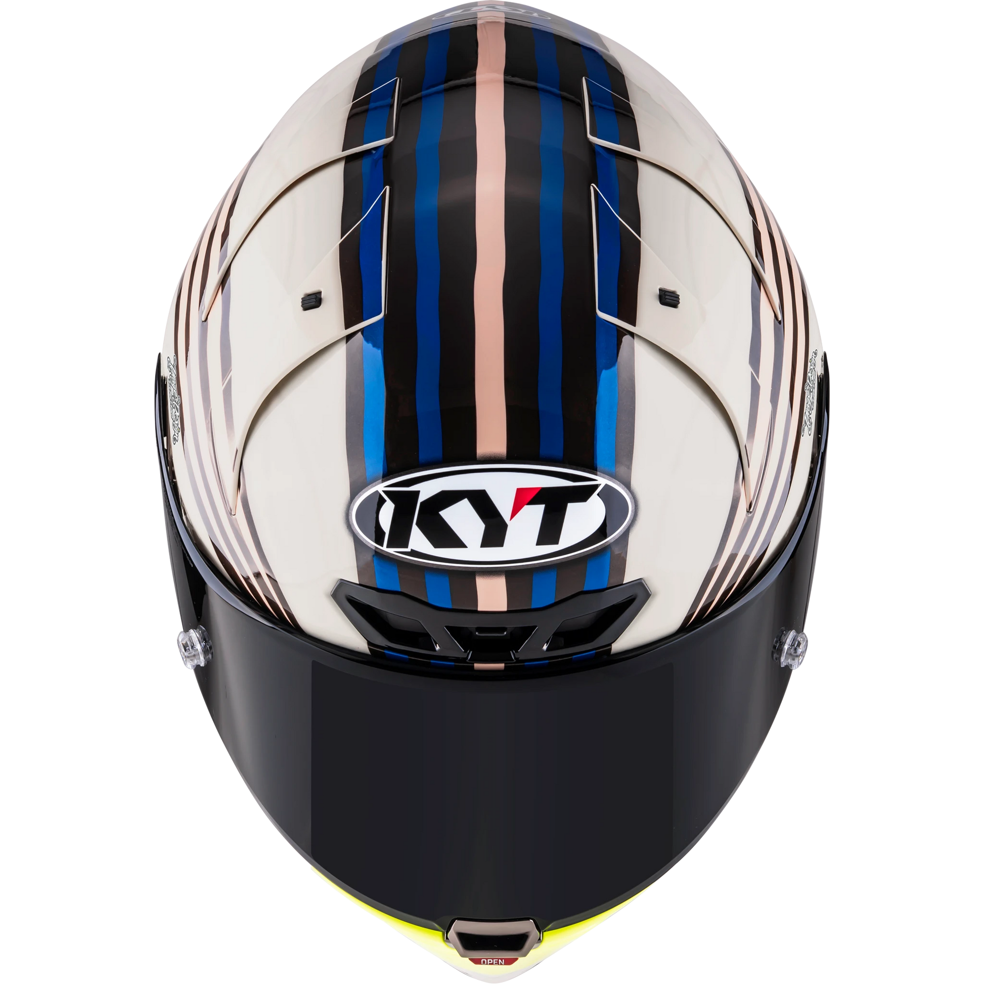 Top View of KYT KX-1 Race GP John McGuinness L.E. Replica Motorcycle Helmet