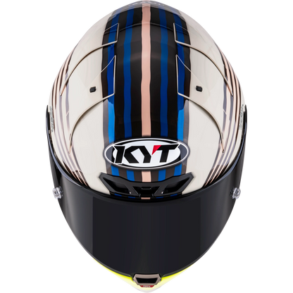 Top View of KYT KX-1 Race GP John McGuinness L.E. Replica Motorcycle Helmet