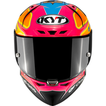 Front View of KYT KX-1 Race GP Davey Todd Replica Motorcycle Helmet