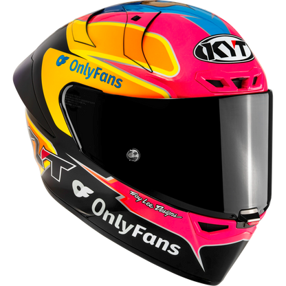 Front Right Quarter View of KYT KX-1 Race GP Davey Todd Replica Motorcycle Helmet