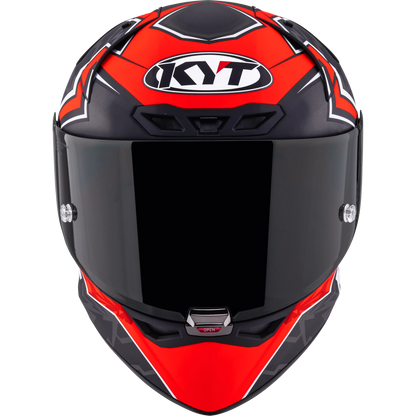 Front View of KYT KX-1 Race GP Nicolo Bulega Replica Motorcycle Helmet