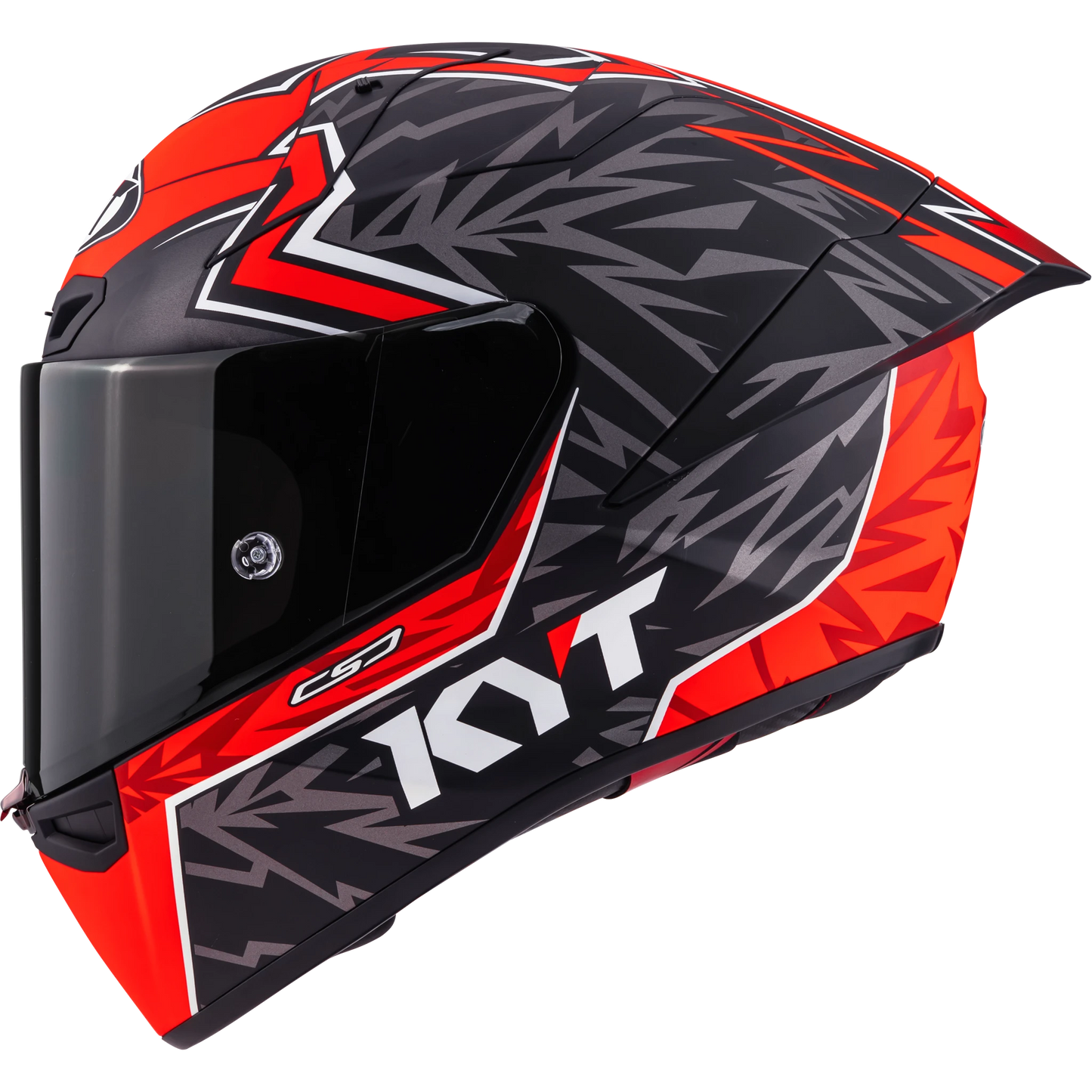 Left Side View of KYT KX-1 Race GP Nicolo Bulega Replica Motorcycle Helmet