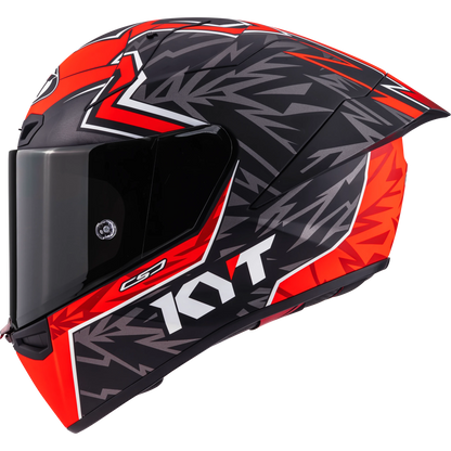 Left Side View of KYT KX-1 Race GP Nicolo Bulega Replica Motorcycle Helmet
