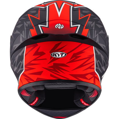 Rear View of KYT KX-1 Race GP Nicolo Bulega Replica Motorcycle Helmet