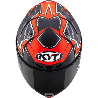 Top View of KYT KX-1 Race GP Nicolo Bulega Replica Motorcycle Helmet