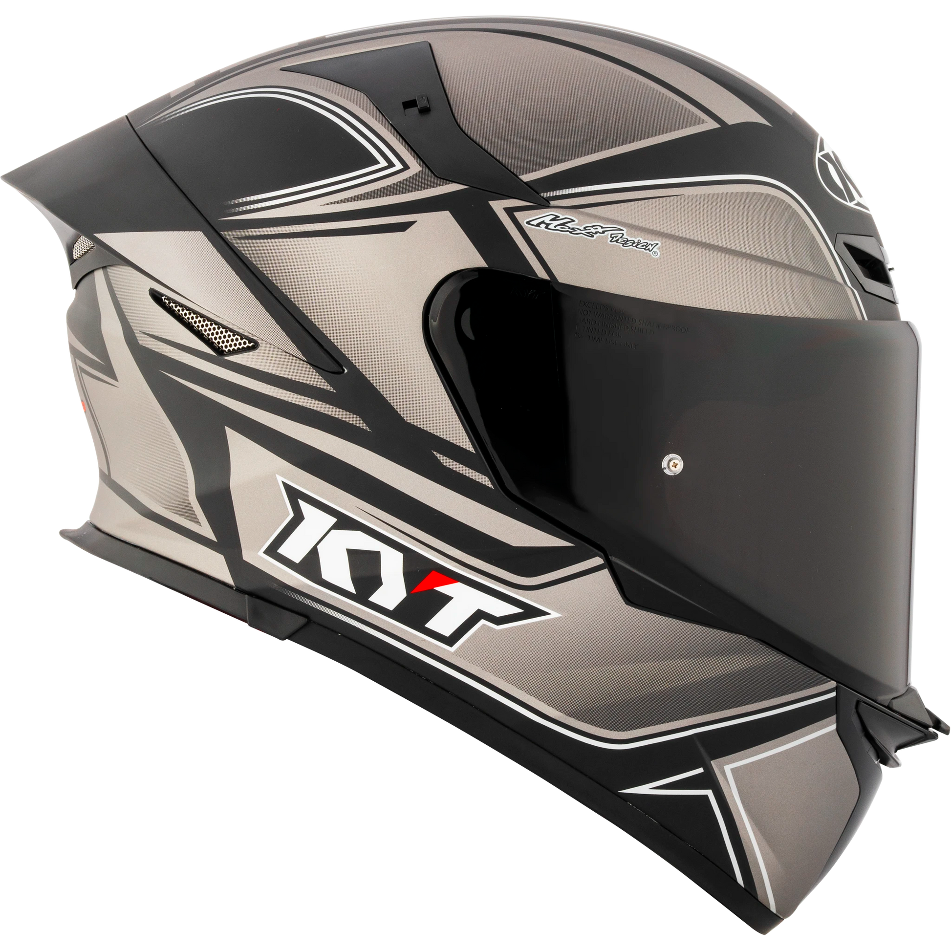 Right Side View of KYT TT-REVO Tourist Matte Cool Grey Motorcycle Helmet