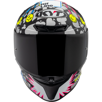 Front View of KYT TT-REVO Riccardo Rossi 2022 Replica Motorcycle Helmet