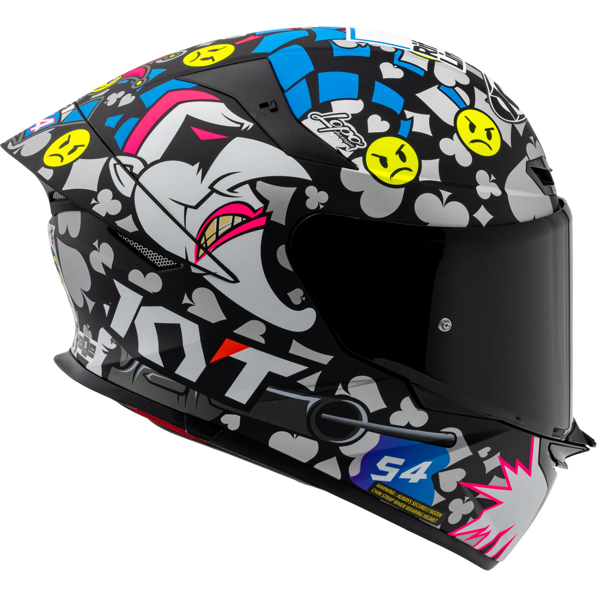 Right Side View of KYT TT-REVO Riccardo Rossi 2022 Replica Motorcycle Helmet