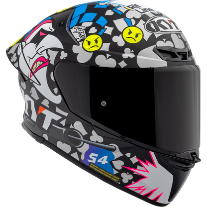 Front Right Quarter View of KYT TT-REVO Riccardo Rossi 2022 Replica Motorcycle Helmet