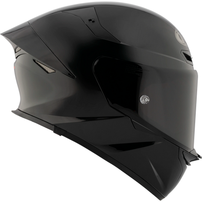 Right Side View of KYT TT-REVO motorcycle helmet in Plain Black