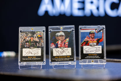 Davey Todd, John McGuinness, and Josh Herrin's signed KYT trading cards