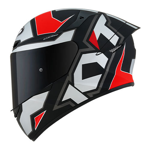 TT-Course Electron Matte Grey Red Helmet